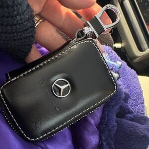 Leather Key Holder Car Key Bag Genuine Leather Mercedes-Benz Key Pouch Premium